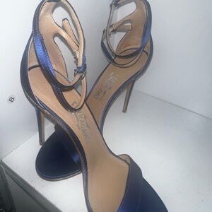 Salvatore Ferragamo Navy Blue Heels